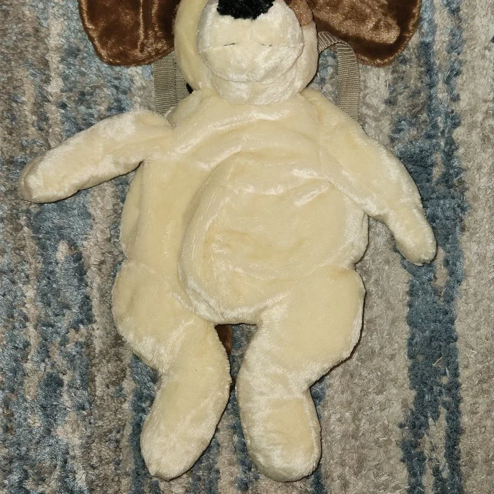 Plush Dog Backpack || EUC